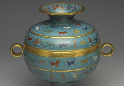 图片[2]-Cloisonne animal-pattern dou vessel, Qianlong reign (1736-1795), Qing dynasty-China Archive